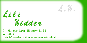 lili widder business card
